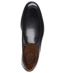 Dress*Clarks Men's , Whiddon Step Loafer Black Leather
