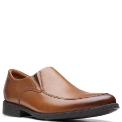 Dress*Clarks Men's , Whiddon Step Loafer Dark Tan Leather