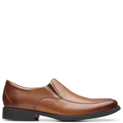 Dress*Clarks Men's , Whiddon Step Loafer Dark Tan Leather