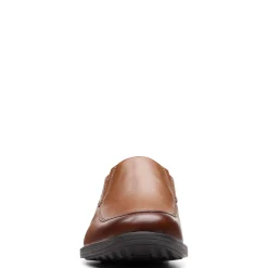Dress*Clarks Men's , Whiddon Step Loafer Dark Tan Leather