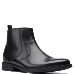 Boots*Clarks Men's , Whiddon Zip Boot Black