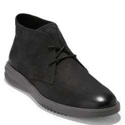 Boots*Cole Haan Men's , Grand+ Chukka Boot Black Nubuck/Black