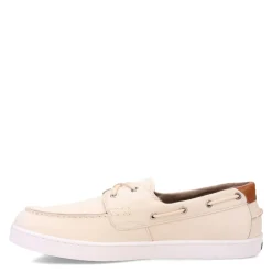 Boat Shoes*Cole Haan Men's , Nantucket Boat Shoe Whitecap Grey Nubuck/Optic White