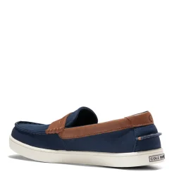 Loafers*Cole Haan Men's , Nantucket Penny Loafer Navy Blazer Canvas/Ch British Tan/Ivory