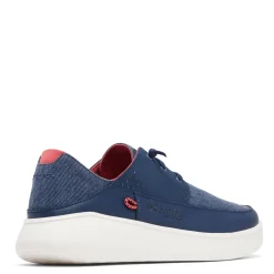 Boat Shoes*Columbia Men's , Boatside Relaxed PFG Slip-On Shoe Collegiate Navy Sunset Red