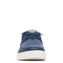Boat Shoes*Columbia Men's , Boatside Relaxed PFG Slip-On Shoe - Wide Width Collegiate Navy Sunset Red