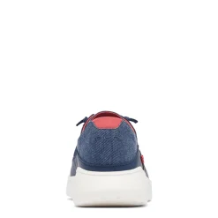 Boat Shoes*Columbia Men's , Boatside Relaxed PFG Slip-On Shoe - Wide Width Collegiate Navy Sunset Red