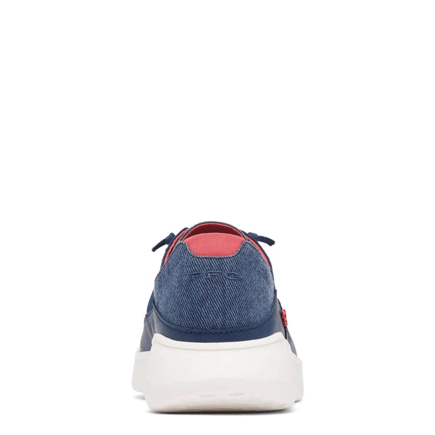 Boat Shoes*Columbia Men's , Boatside Relaxed PFG Slip-On Shoe - Wide Width Collegiate Navy Sunset Red