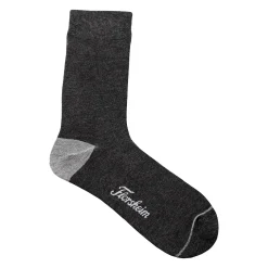Socks*Florsheim Men's , Bamboo Flat Crew Dress Socks - One Pair Charcoal