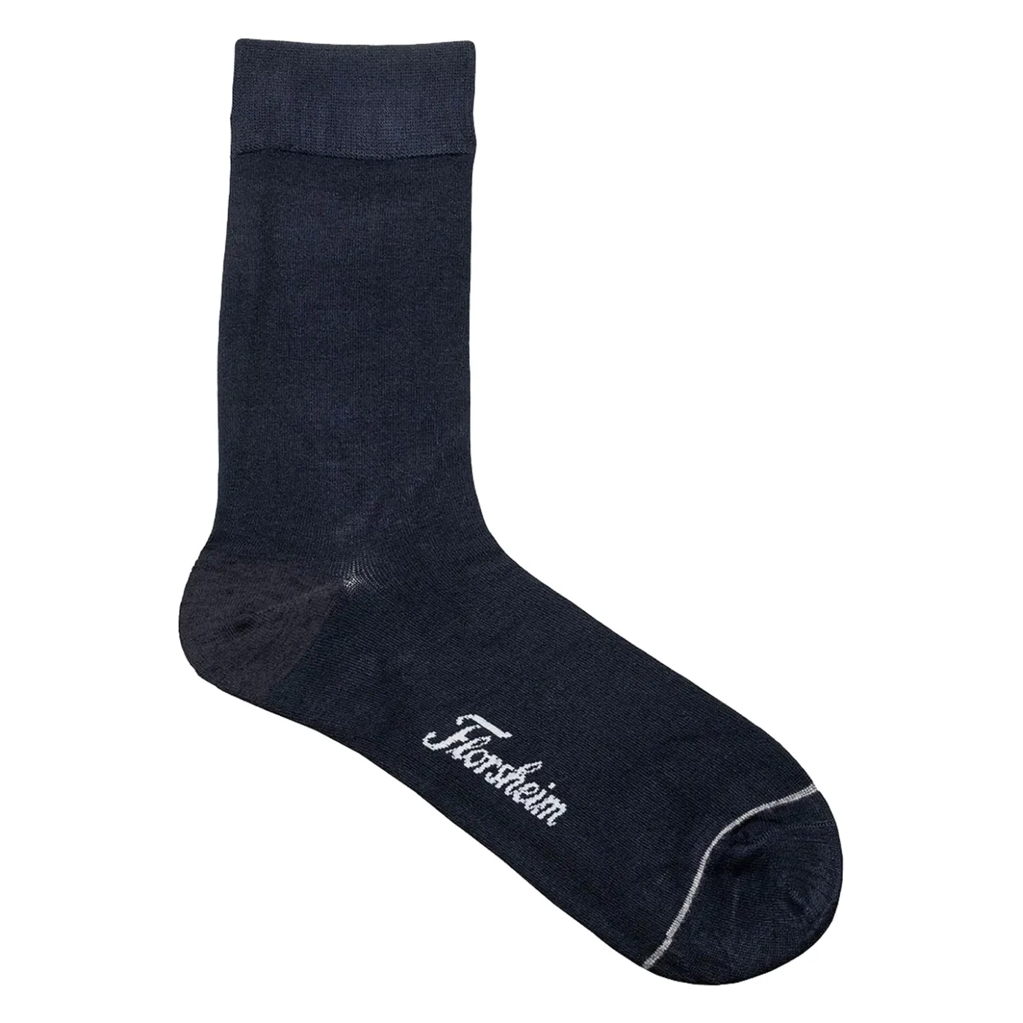 Socks*Florsheim Men's , Bamboo Flat Crew Dress Socks - One Pair Navy