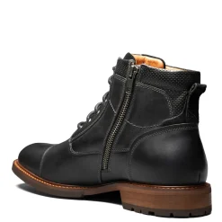 Boots*Florsheim Men's , Chalet Cap Toe Boot Black Crazy Horse
