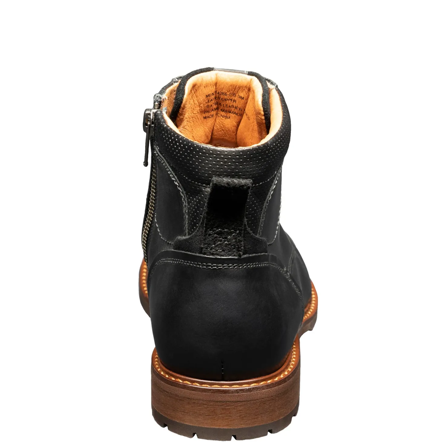 Boots*Florsheim Men's , Chalet Cap Toe Boot Black Crazy Horse