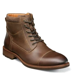 Boots*Florsheim Men's , Chalet Cap Toe Boot Brown Crazy Horse