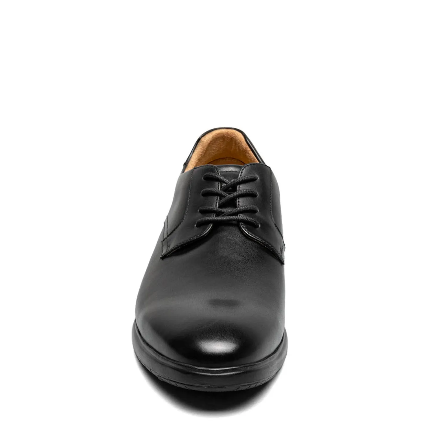 Dress*Florsheim Men's , Dash Plain Toe Oxford Black Smooth W/Black Sole