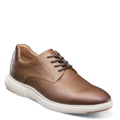 Dress*Florsheim Men's , Dash Plain Toe Oxford Brown Crazyhorse W/White Sole