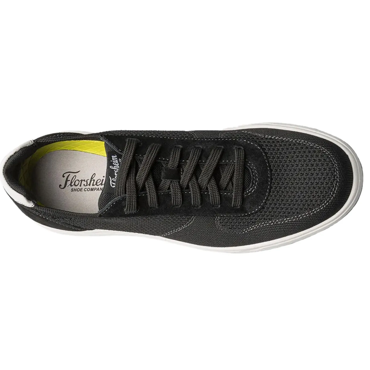Walking*Florsheim Men's , Heist Knit Sneaker Black White