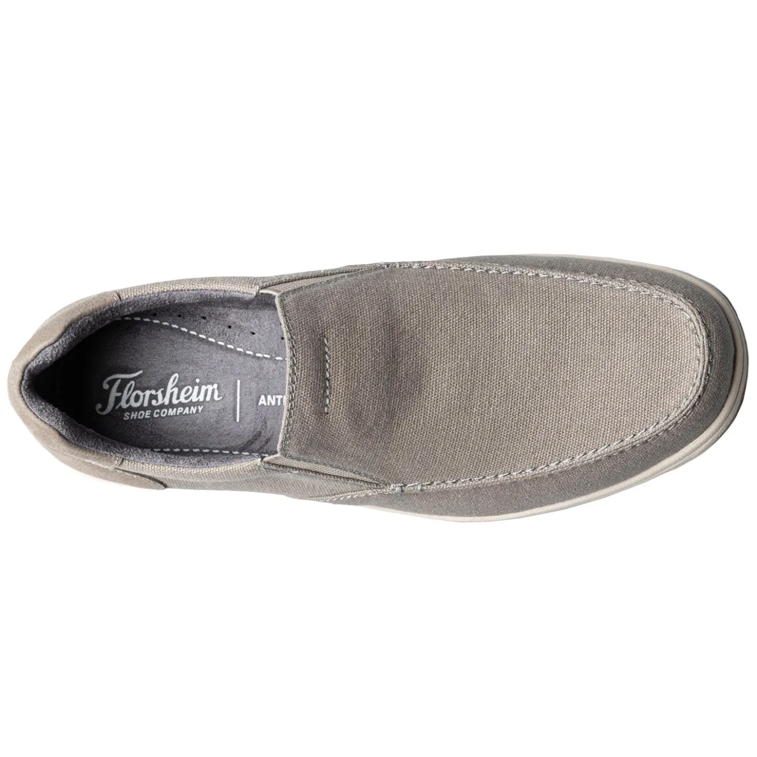 Slip-On Shoes*Florsheim Men's , Lakeside Canvas Moc Slip On Grey