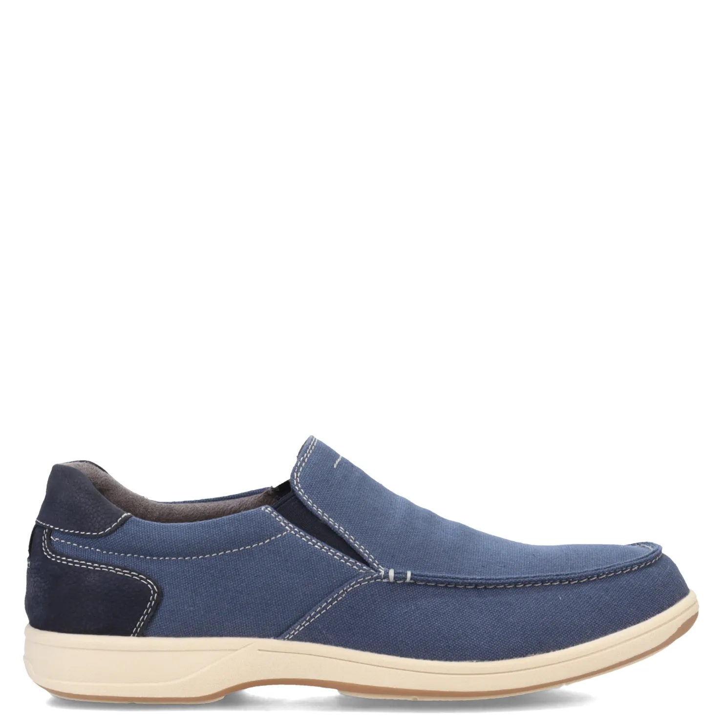 Loafers*Florsheim Men's , Lakeside Canvas Moc Slip On Navy