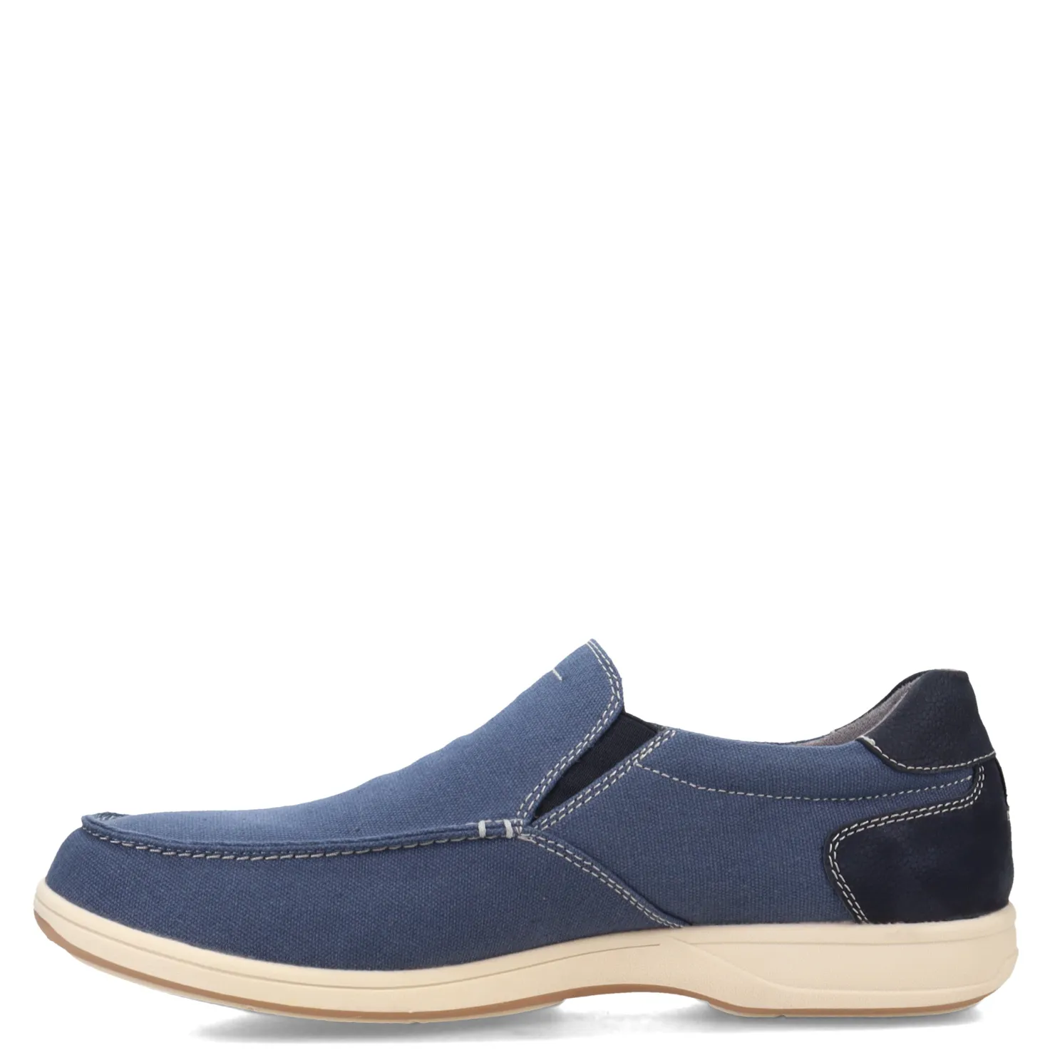 Loafers*Florsheim Men's , Lakeside Canvas Moc Slip On Navy
