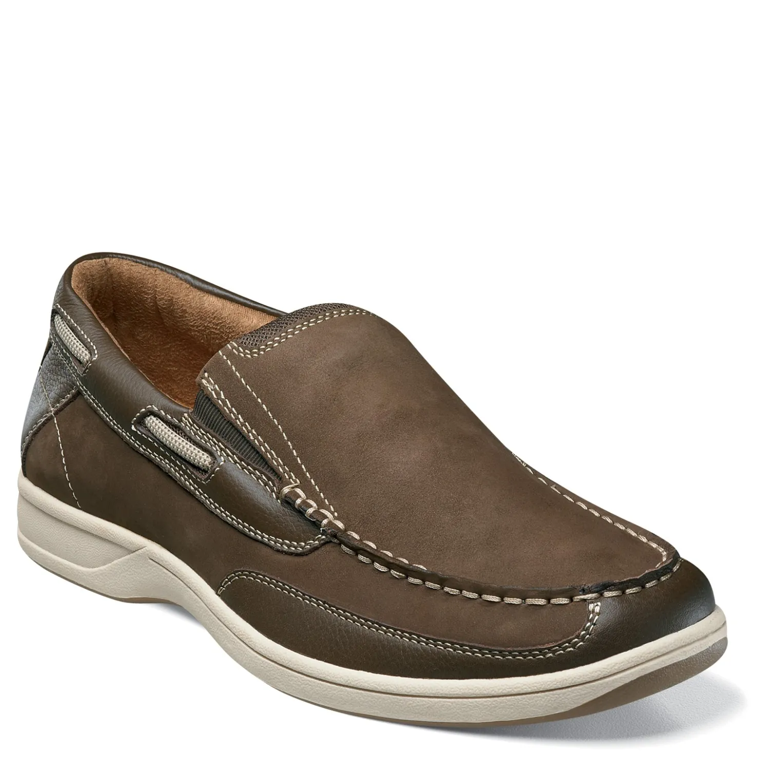 Slip-On Shoes*Florsheim Men's , Lakeside Slip-On Brown Nubuck