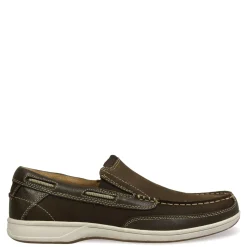 Boat Shoes*Florsheim Men's , Lakeside Slip-On Brown Nubuck