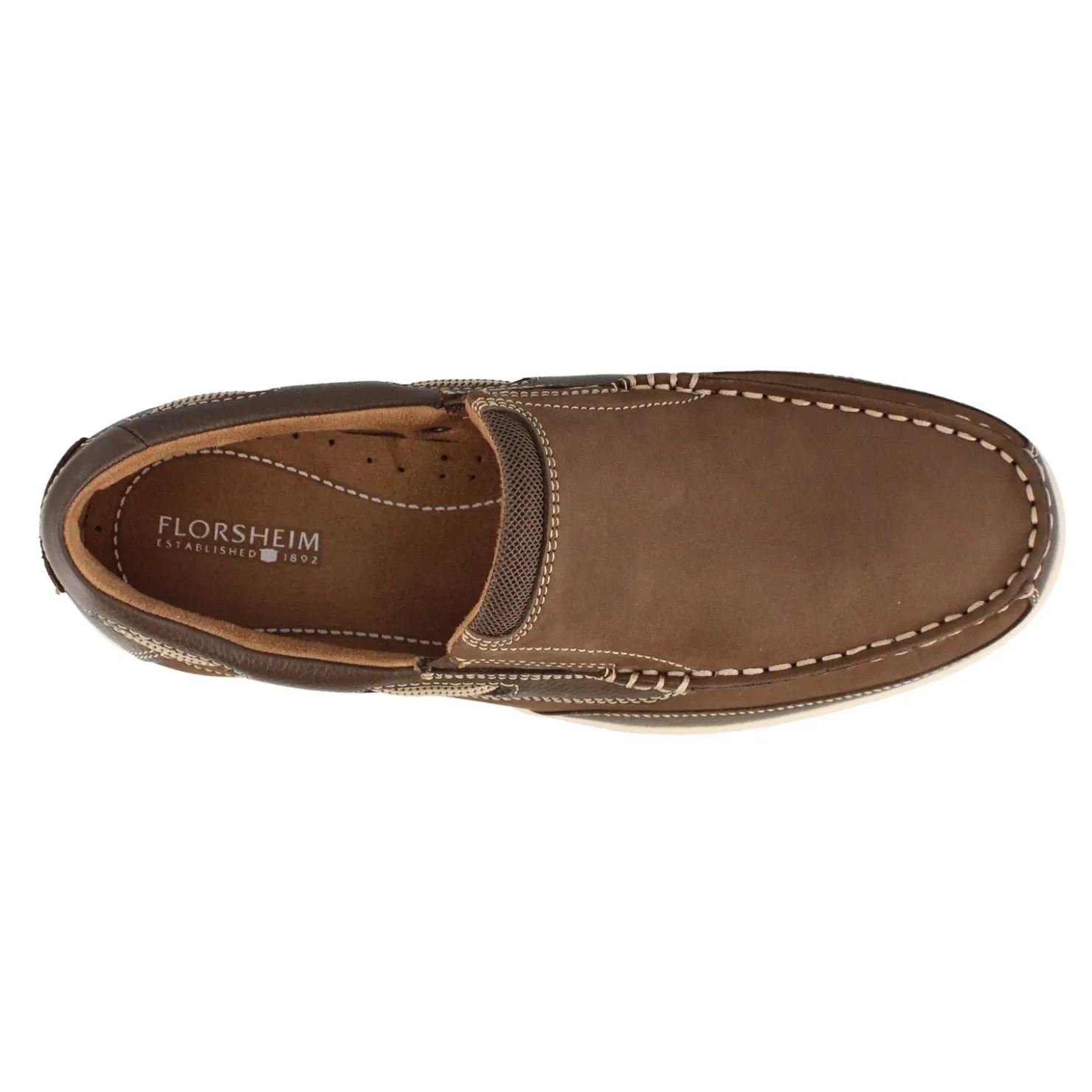 Slip-On Shoes*Florsheim Men's , Lakeside Slip-On Brown Nubuck