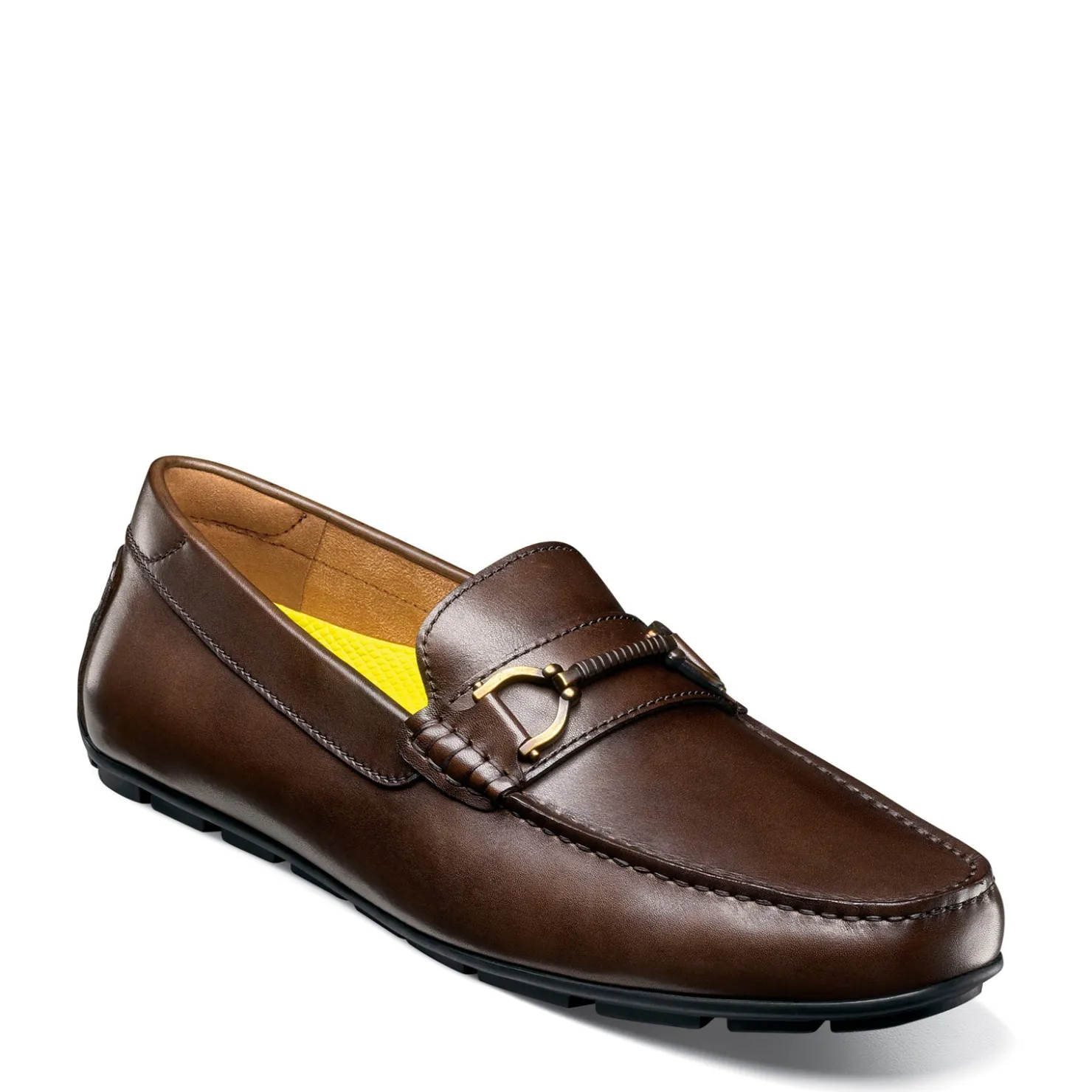 Loafers*Florsheim Men's , Motor Moc Toe Bit Driver Brown Smooth