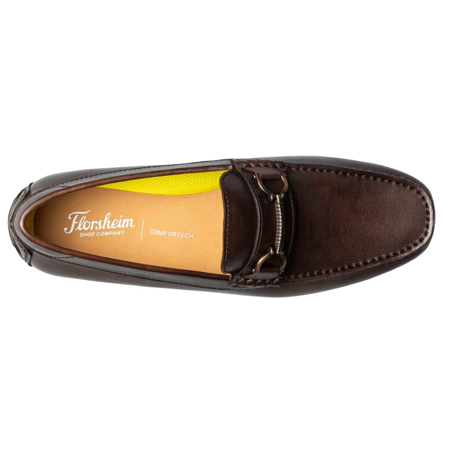 Loafers*Florsheim Men's , Motor Moc Toe Bit Driver Brown Smooth