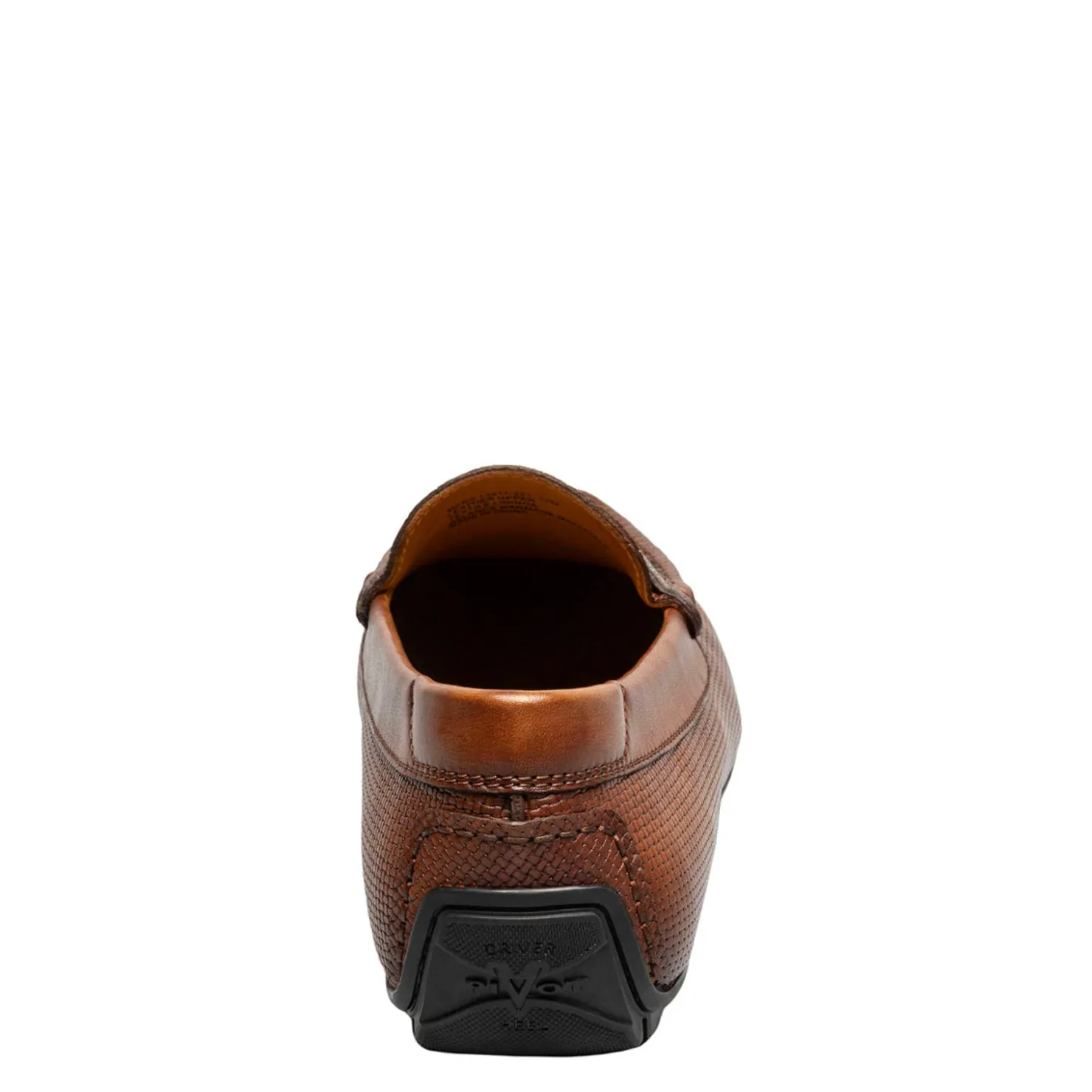 Dress*Florsheim Men's , Motor Moc Toe Penny Driver Cognac Weave Print