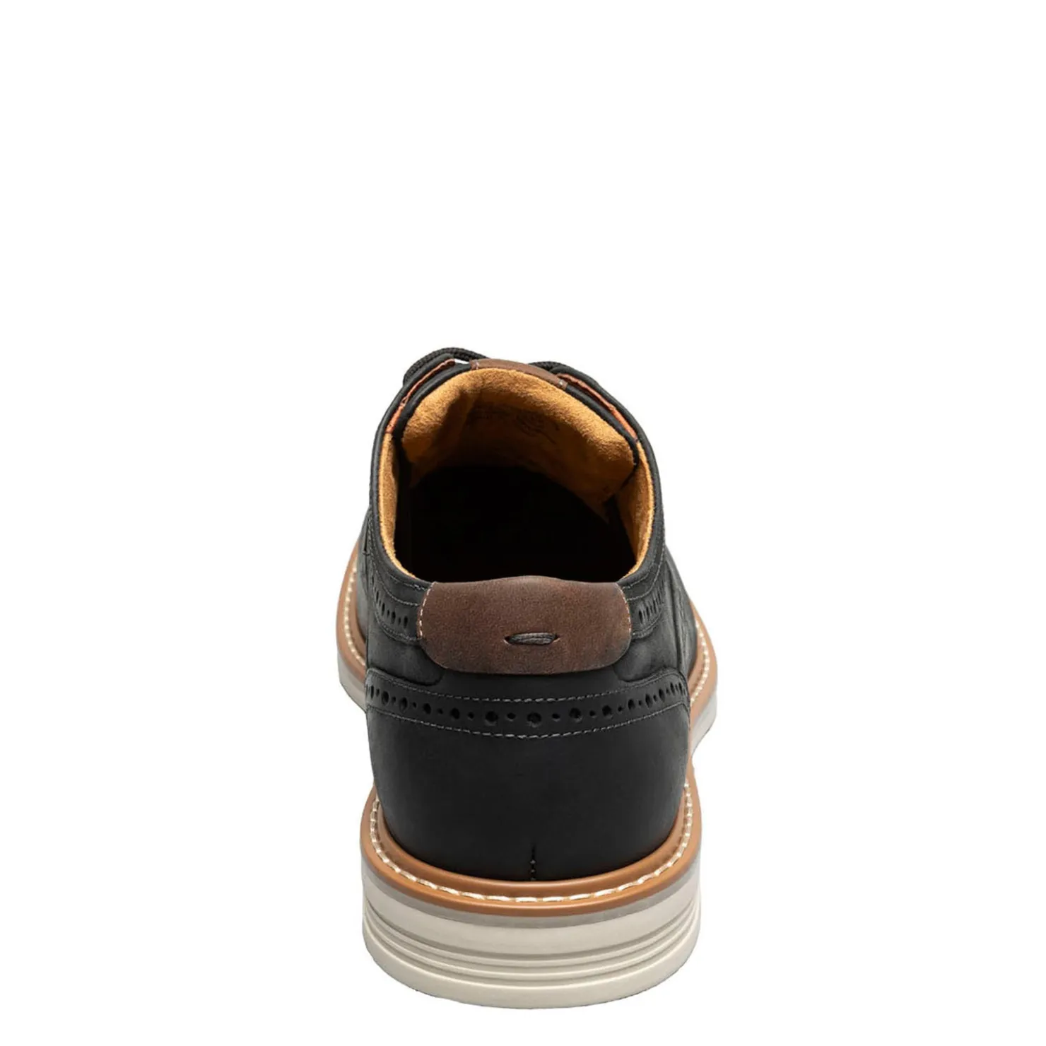 Dress*Florsheim Men's , Norwalk Wingtip Oxford Black Crazy Horse