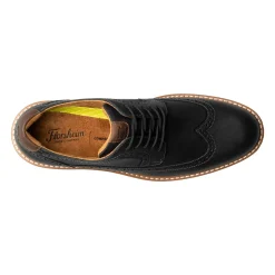 Dress*Florsheim Men's , Norwalk Wingtip Oxford Black Crazy Horse