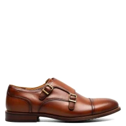 Dress*Florsheim Men's , Rucci Cap Toe Double Monk Strap Loafer Cognac Smooth
