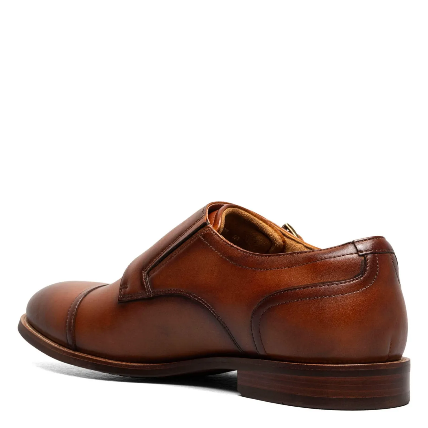 Dress*Florsheim Men's , Rucci Cap Toe Double Monk Strap Loafer Cognac Smooth