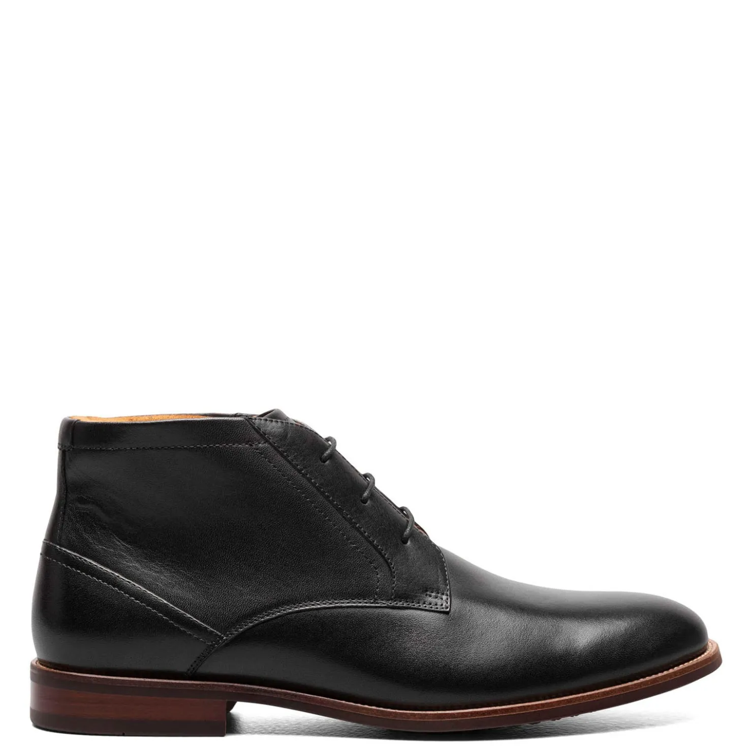 Dress*Florsheim Men's , Rucci Plain Toe Chukka Boot Black Smooth