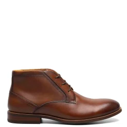 Boots*Florsheim Men's , Rucci Plain Toe Chukka Boot Cognac Smooth