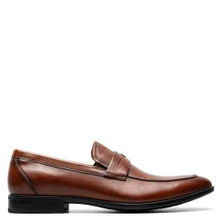 Slip-On Shoes*Florsheim Men's , Zaffiro Moc Toe Penny Loafer Cognac
