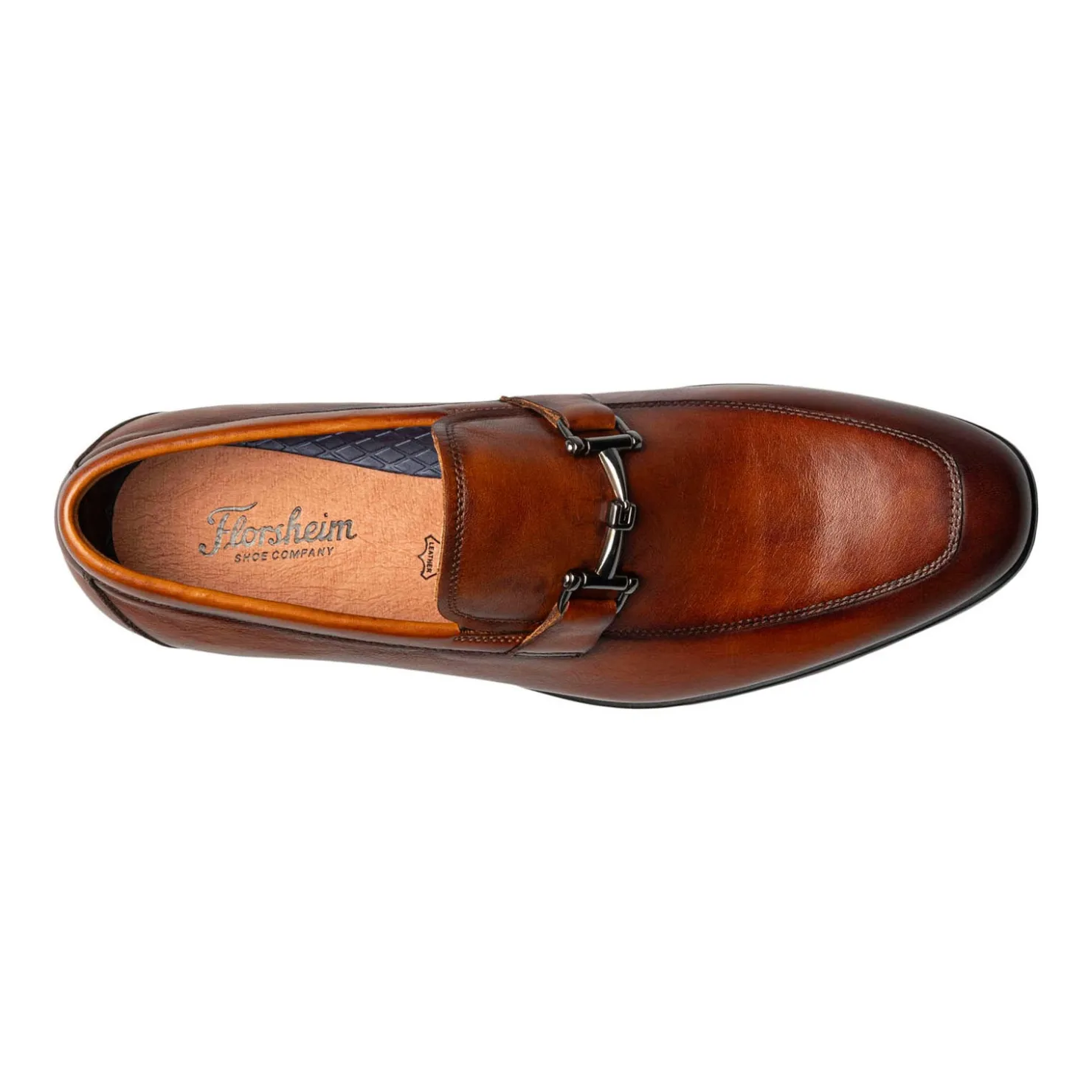 Loafers*Florsheim Men's , Zaffiro Moc Toe Bit Loafer Cognac
