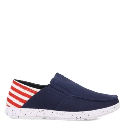 Loafers*Island Surf Co Men's mpany, Laguna Slip-On Blue Flag