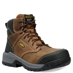 Boots*KEEN Utility Men's , Evanston 6-inch ESD Composite Toe Work Boot Bison/Black