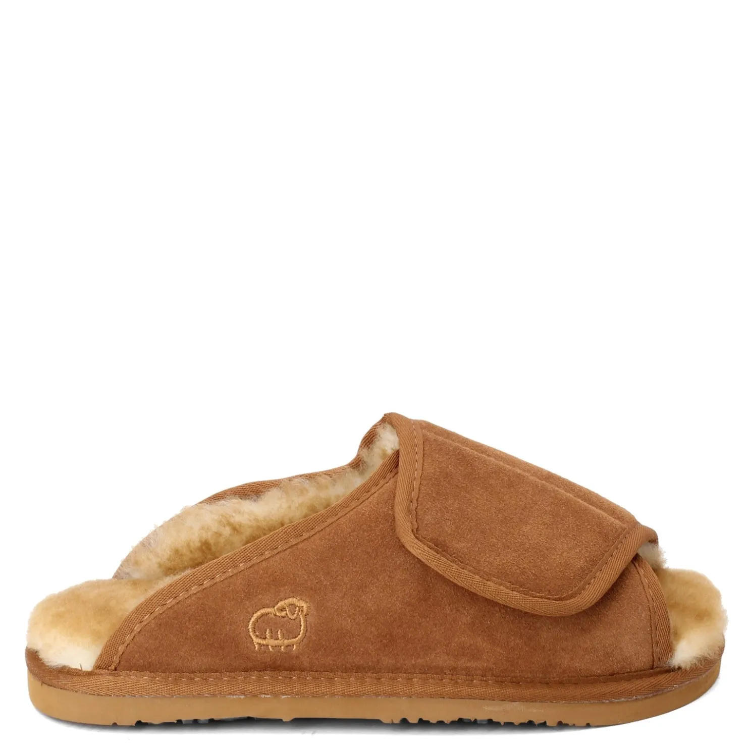 Slippers*Lamo Men's , Wrap Slipper Chestnut