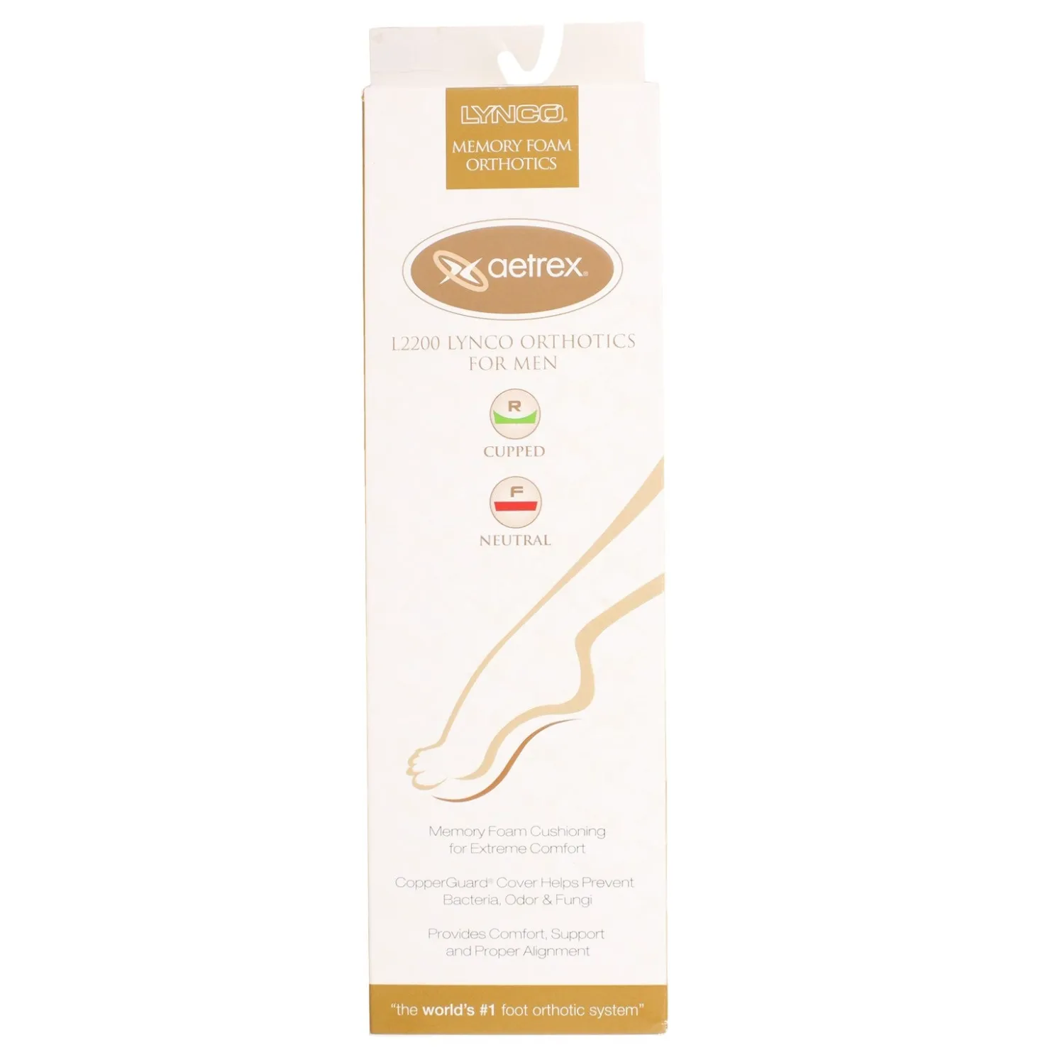 Insoles*Aetrex Men's Lynco by , Memory Foam Ortho Cup/Neutral Neutral Brown Multi