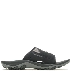 Slides*Merrell Men's , Huntington Leather Slide Sandal Black Leather
