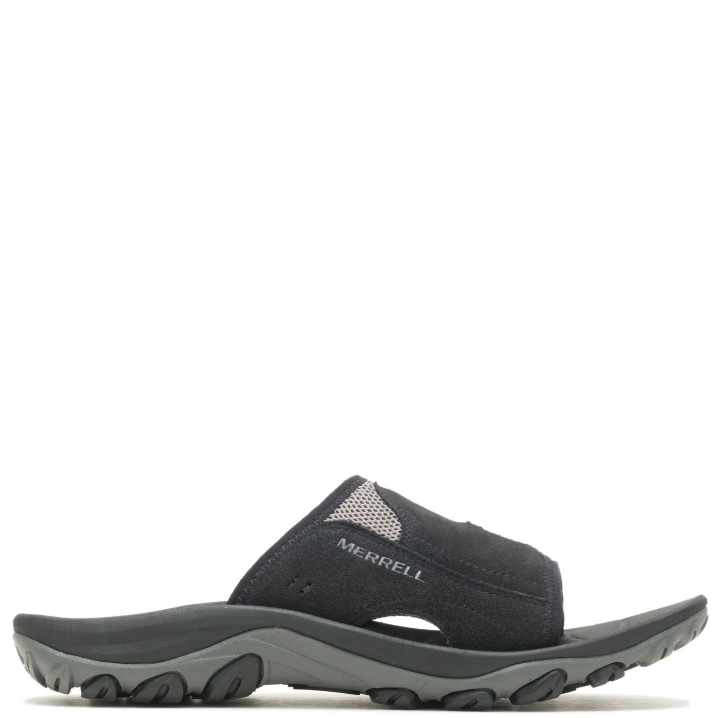 Slides*Merrell Men's , Huntington Leather Slide Sandal Black Leather