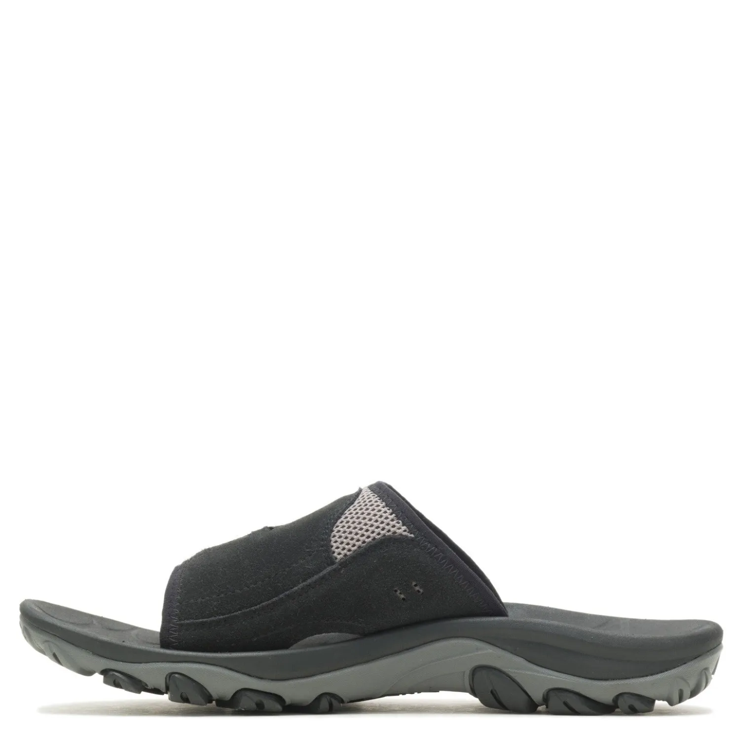 Slides*Merrell Men's , Huntington Leather Slide Sandal Black Leather