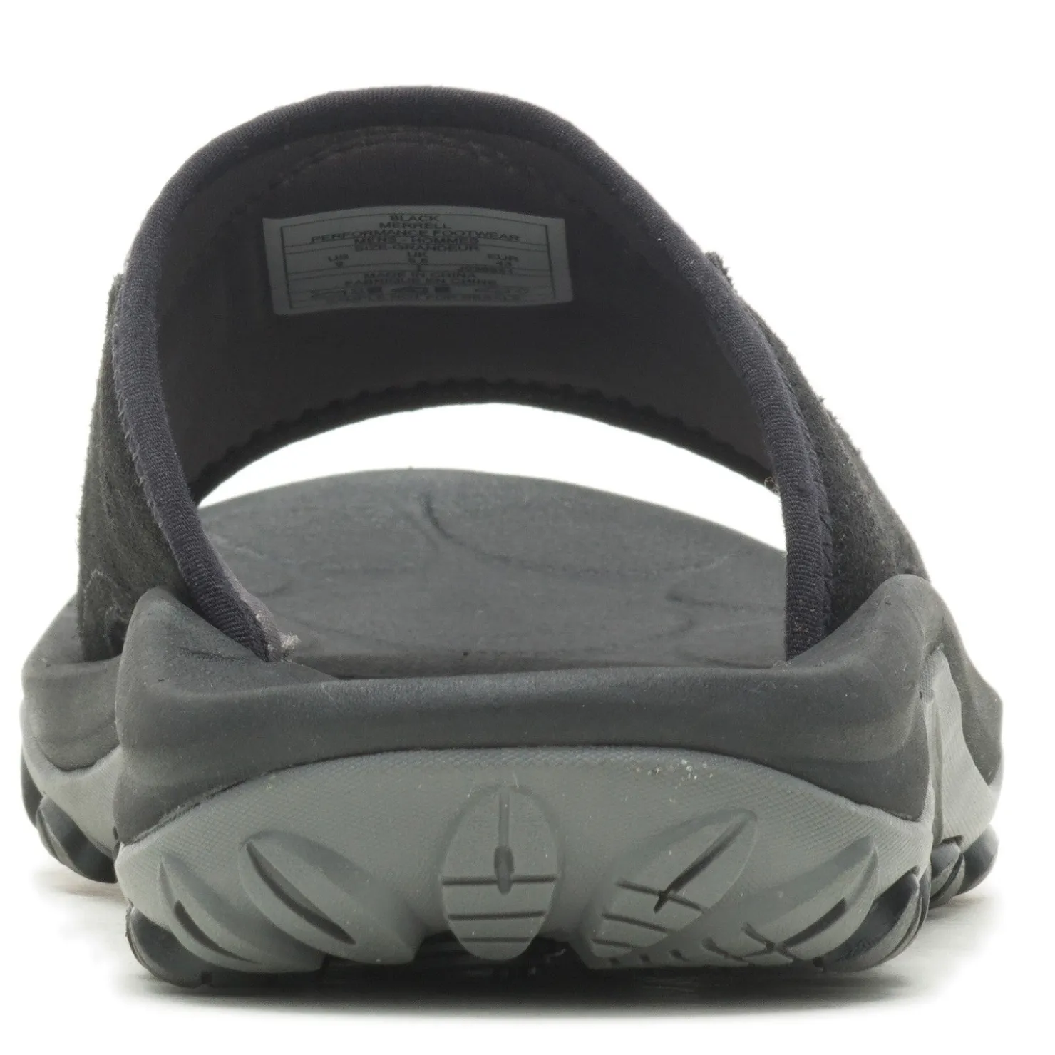Slides*Merrell Men's , Huntington Leather Slide Sandal Black Leather
