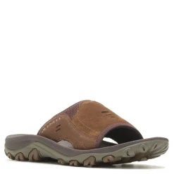 Slides*Merrell Men's , Huntington Leather Slide Sandal Earth Leather