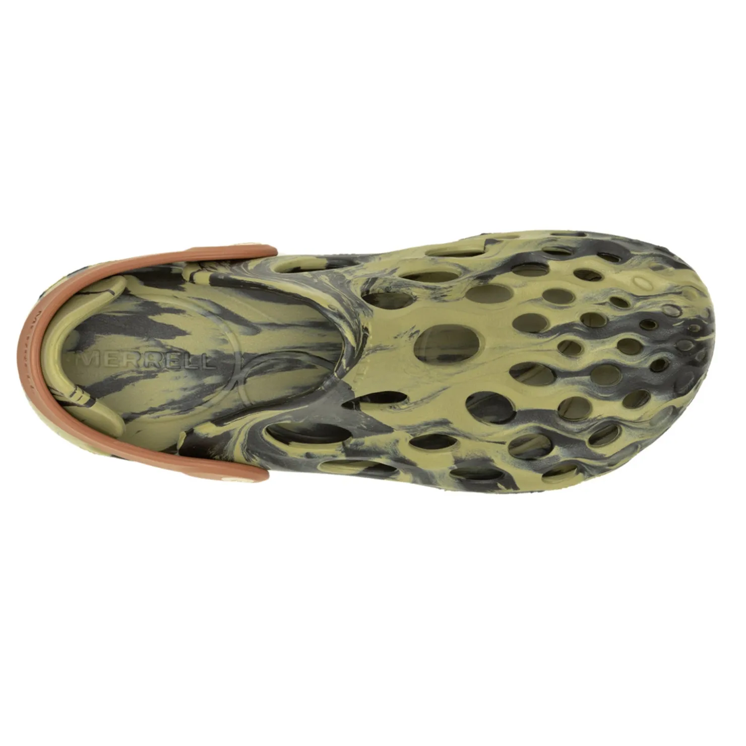 Sandals*Merrell Men's , Hydro Moc Water Shoe Black/Mosstone