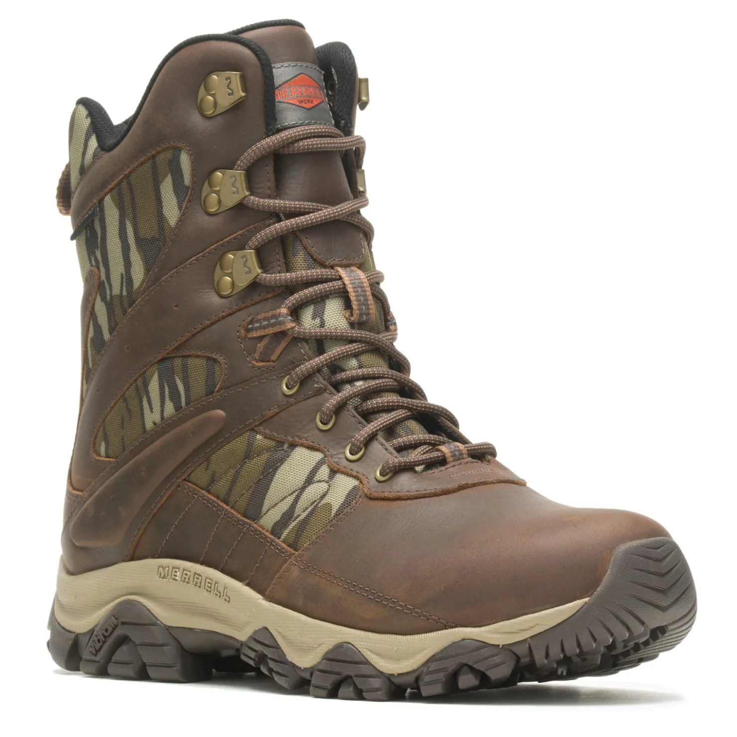 Work & Safety*Merrell Men's , Moab 2 Timber 8in Waterproof Boot Camo