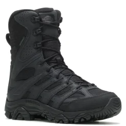 Work & Safety*Merrell Men's , Moab 3 WP Tactical Zip 8in Work Boot - Wide Width Black