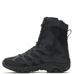 Boots*Merrell Men's , Moab 3 WP Tactical Zip 8in Work Boot - Wide Width Black